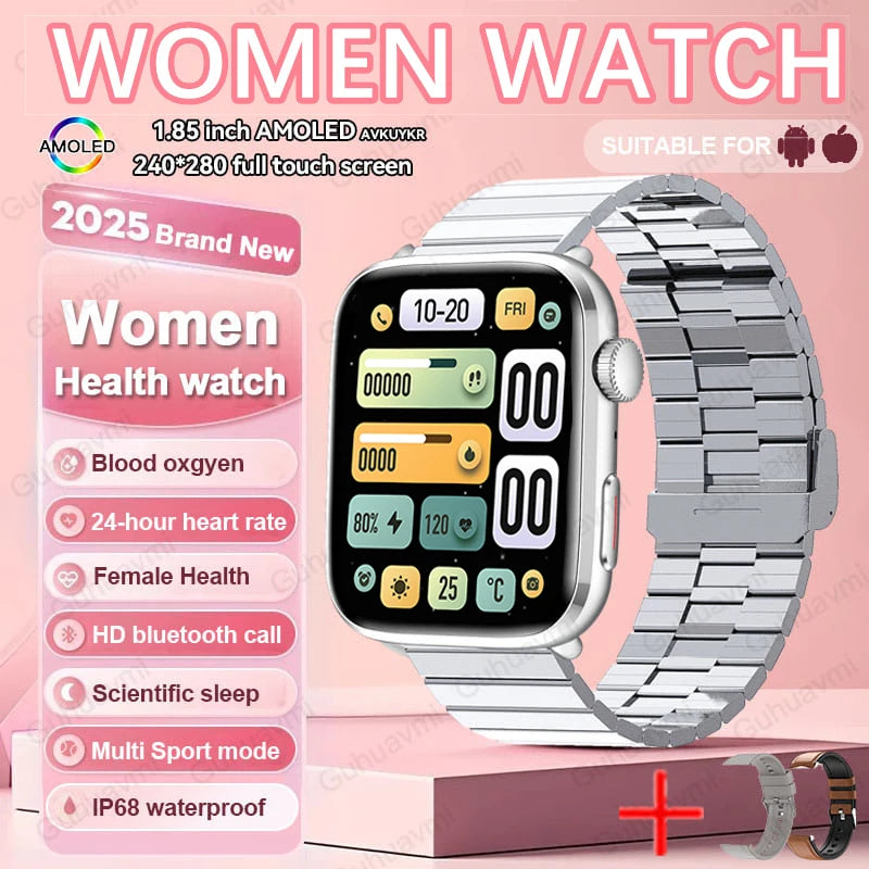 2025 New For Xiaomi Women AI Smart Diagnosis Smart Watch HRV+PPG Blood Pressure Blood oxygen Health monitor IP68 NFC Smartwatchs