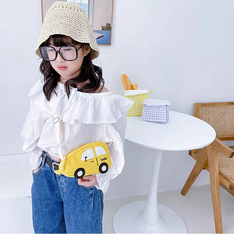 Cartoon Children Bags Cute Car Boy Girl Travel Mini Snack Messenger Bags Kids Crossbody Bags Fashion Shoulder Bags