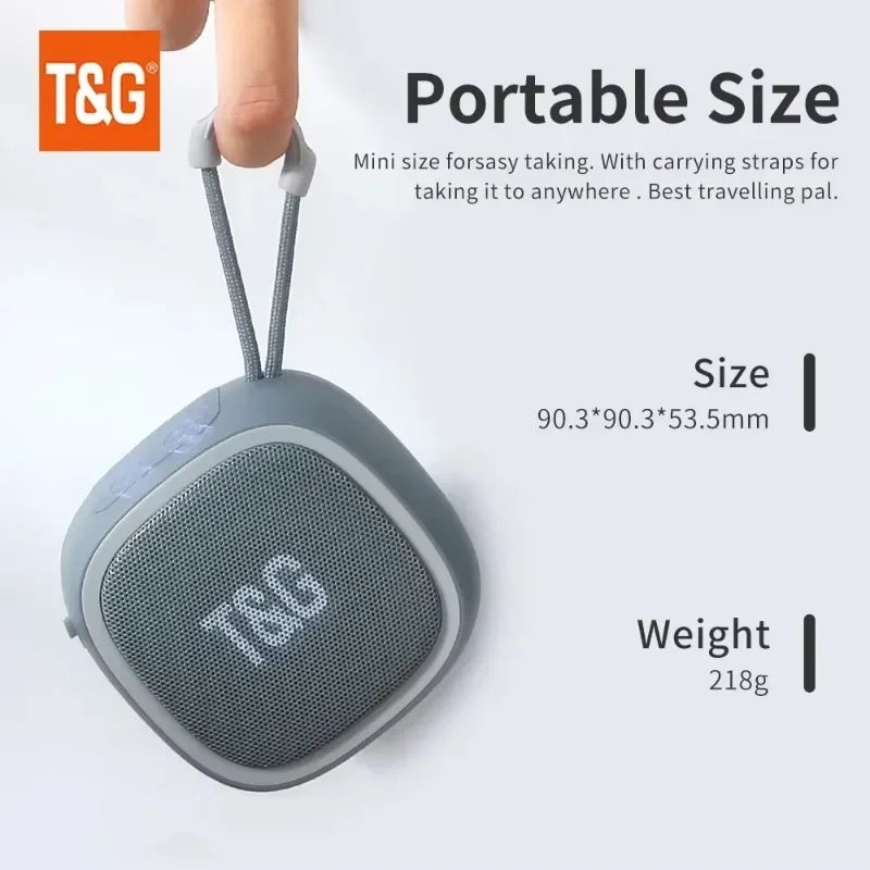 T&G TG659 Mini Wireless Powerful Waterproof Bluetooth Speaker TWS Bluetooth 5.3 Sound Box HIFI Loudspeaker Support TF Card Radio