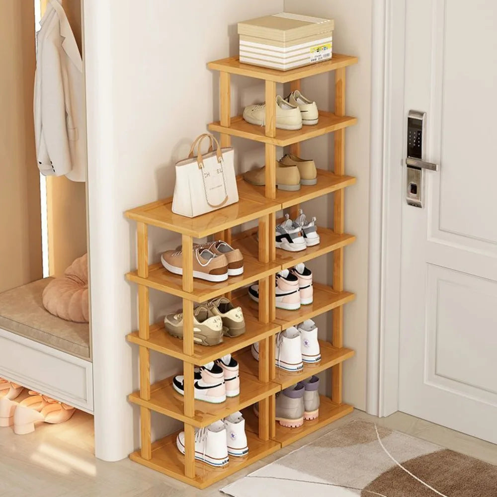Bamboo Shoe Rack Detachable Shoe Rack for Easy Installation Storage Rack Entrance Storage Rack Multi-layer Simple Storage Rack