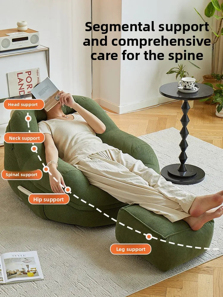 Lazy sofa reclining and sleeping bedroom single small sofa small balcony living room reading leisure decompression nest chair