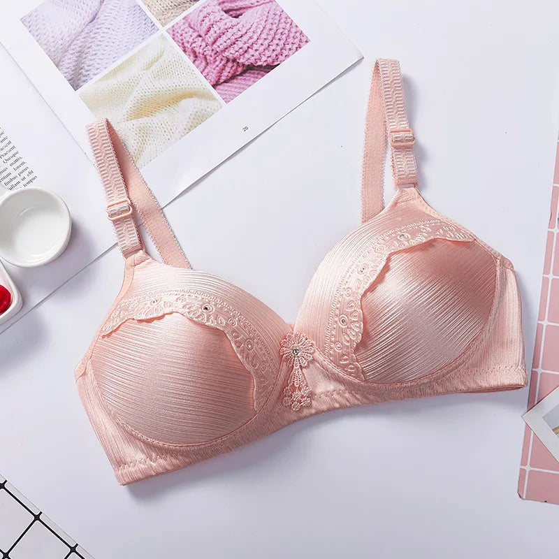 Thin Large-sized Lace Without Steel Rings For Pregnant Women's Breastfeeding Underwear Comfortable Breathable For Women's Bras