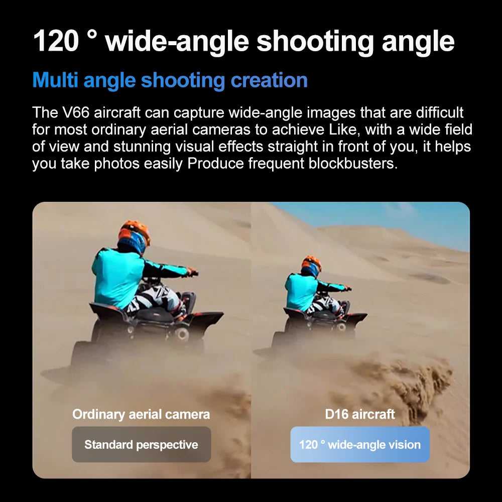 New V66 Mini Drone HD Camera 4K 1080P 180 ° Lens Wifi FPV Dron Professional Obstacle Avoidance Helicopter RC Quadcopter Toys