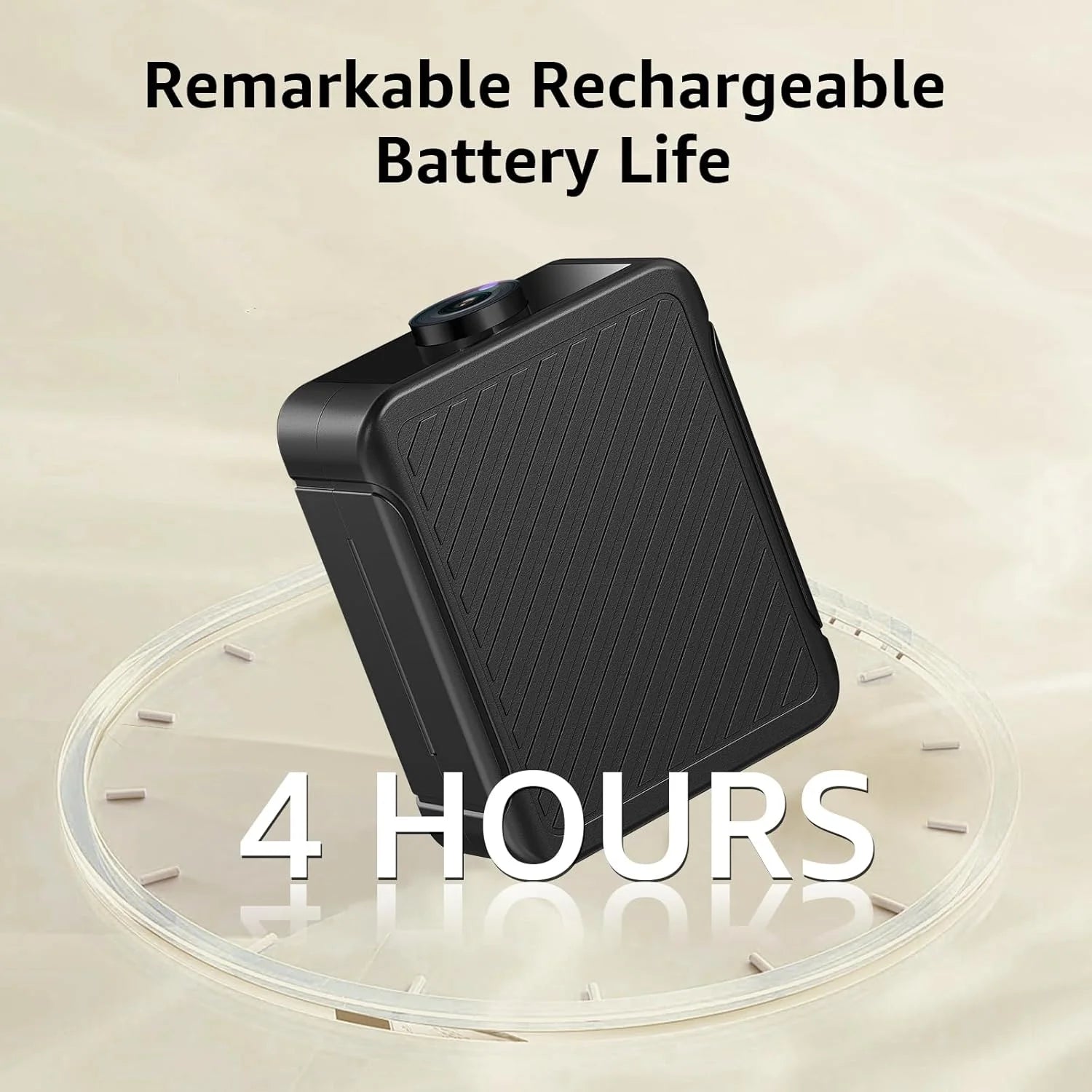 Indoor 4K Security Mini Camera Night Vision 4H Battery Life Motion Detection Alerts SD/Cloud Storage Phone App Control Baby Cam