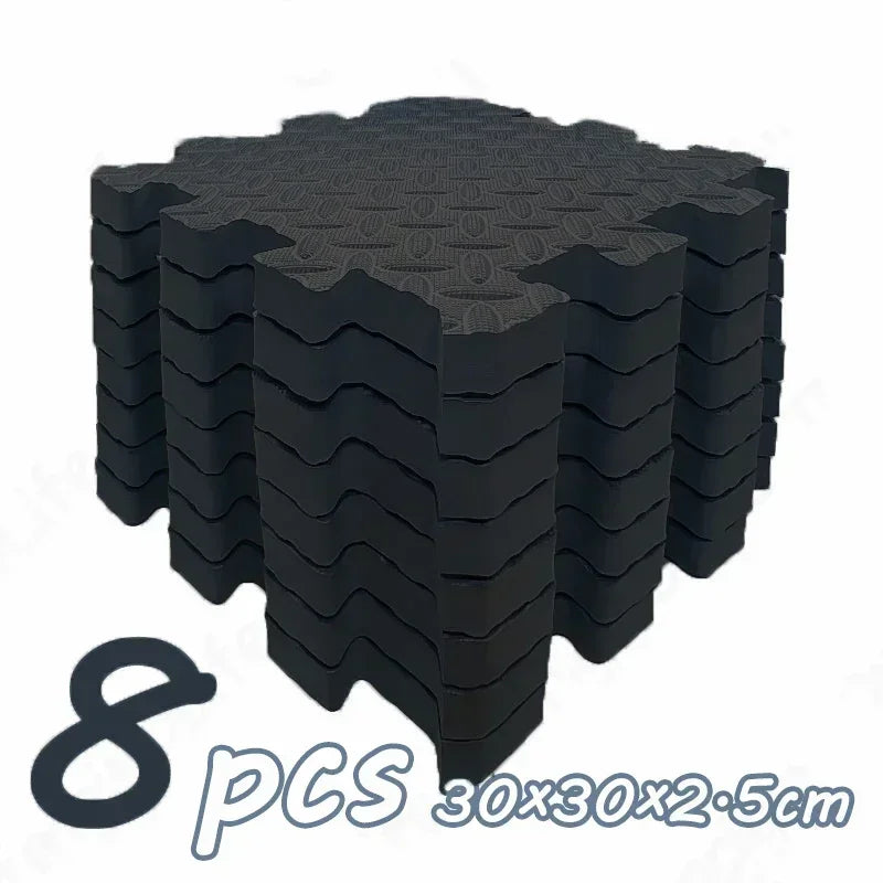 8Pcs/2.5cm Thick Nonslip Baby Crawling Play Mat Soundproof Puzzle Gym Mat for Children's Room and Eco-Friendly Puzzle Mat