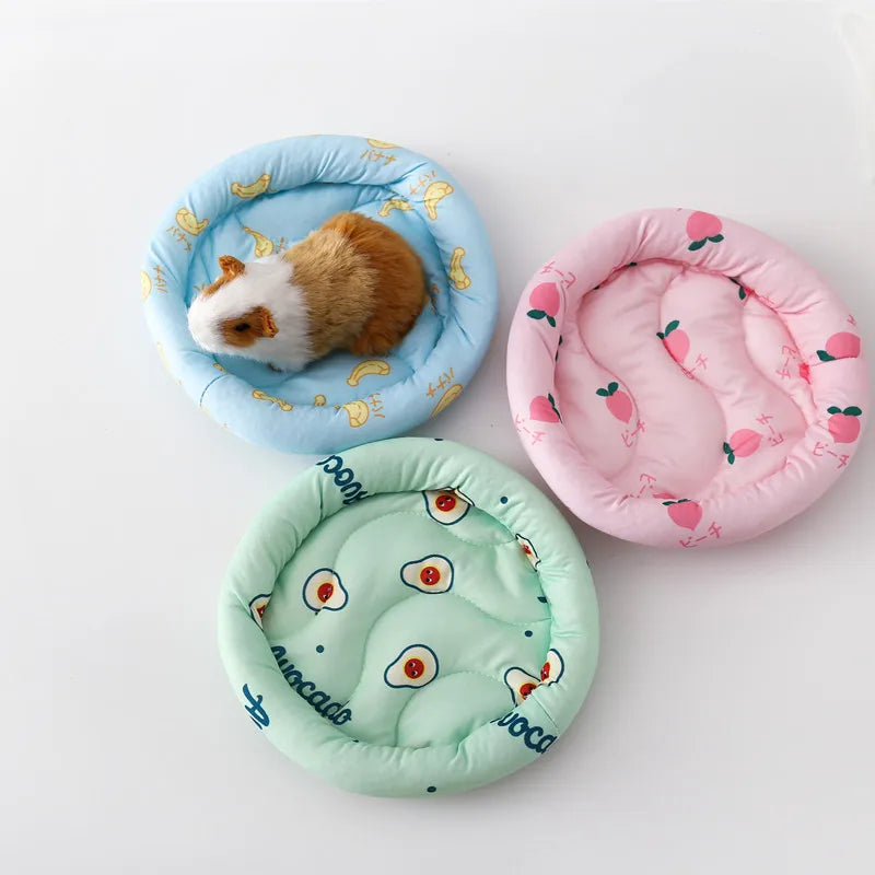 Small Animal Bed Cushion Mat, Hamster Nest, Squirrel, Hedgehog, Rabbit, Warm, Soft, Plush, Guinea Pig, House, Small Pet Nest Mat