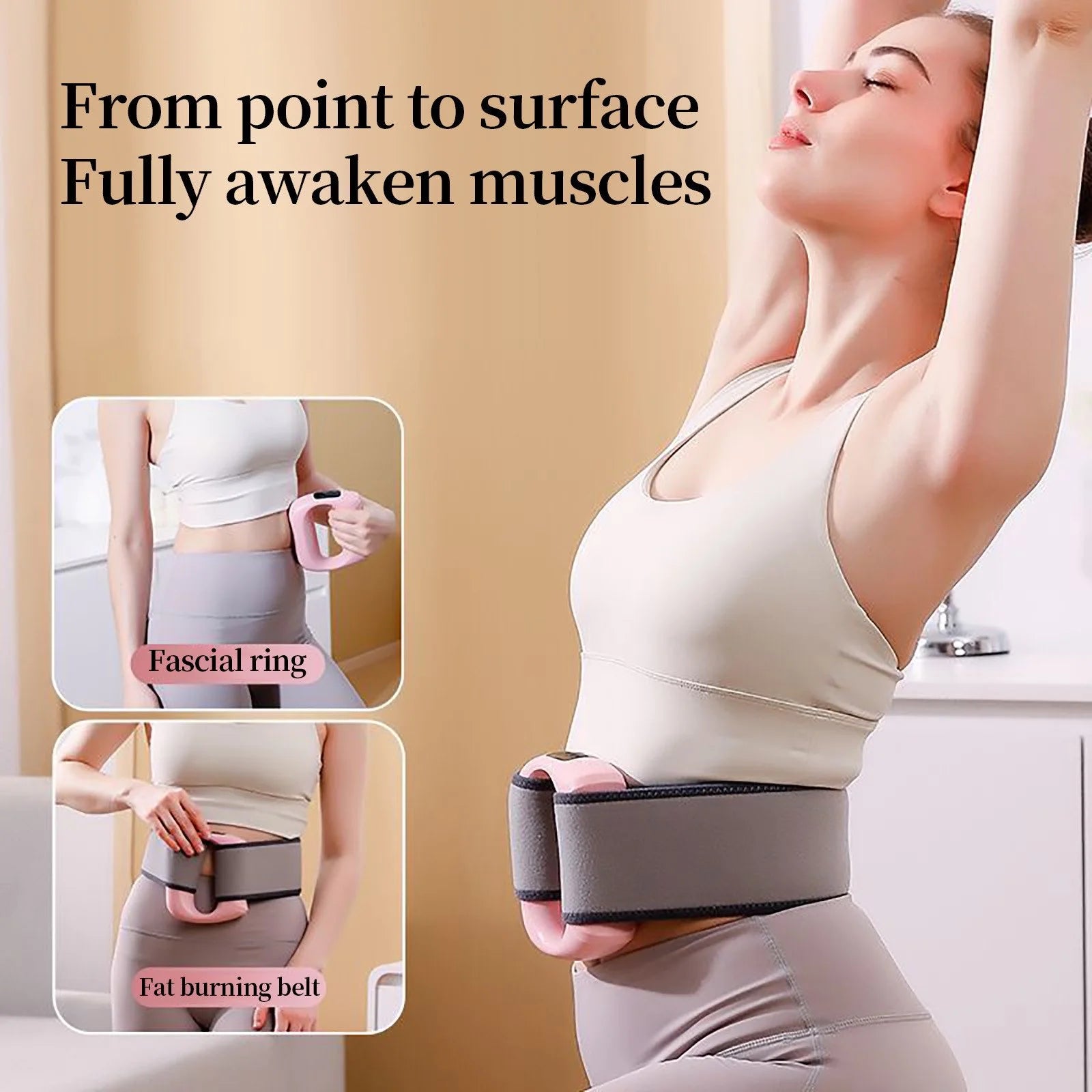 Portable Percussion Fascia Ring USB Charging Massage Belt Vibrating Neck Membrane Massage Relaxation Shoulder Massage
