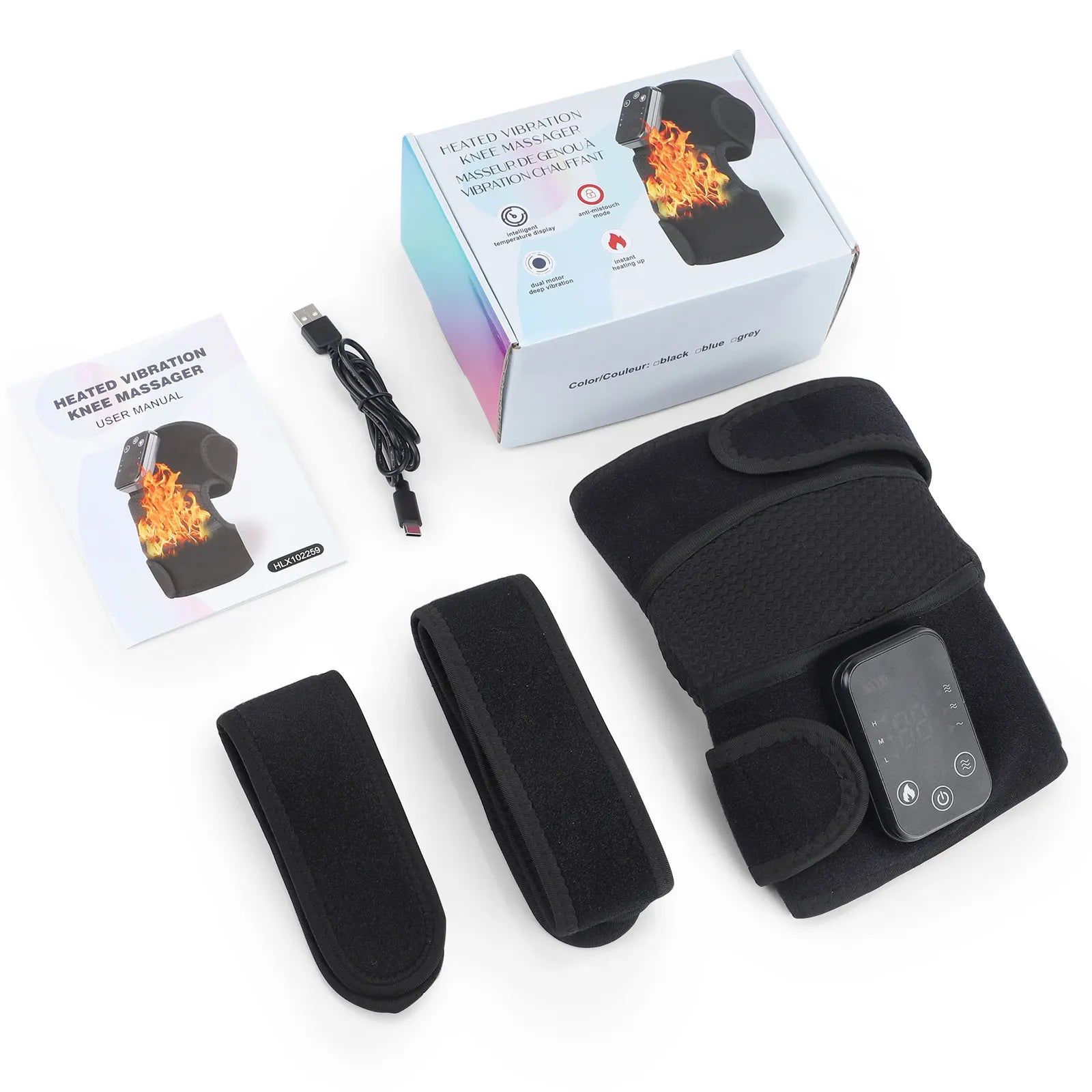 3in1 Electric Heating Knee Massager Join Pain Relief Shoulder Elbow Protector Cordless Leg Massage Knee Tempreture Therapy Brace