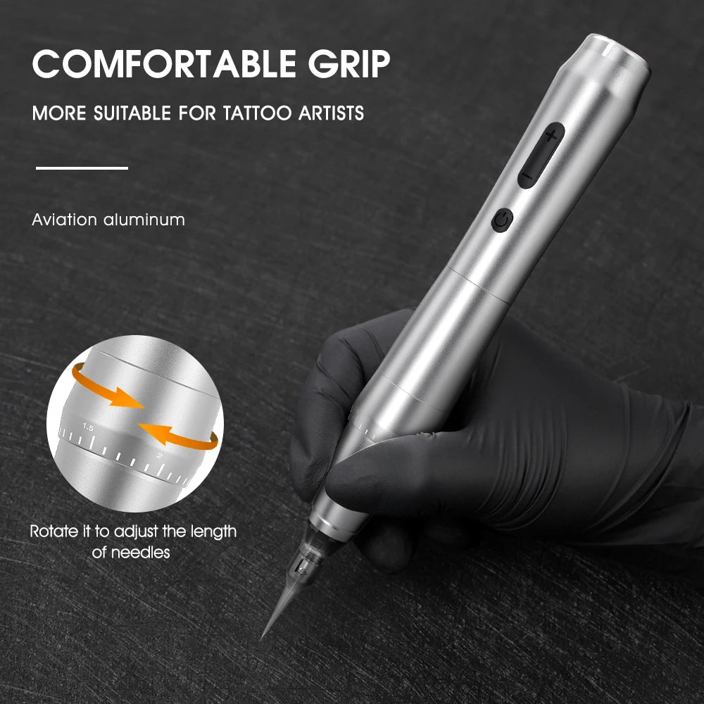 New Wireless Tattoo Machine Rotary Tattoo Pen Original German Motor Power Battery 1200mAh Fast Charge Stroke 3.5mm