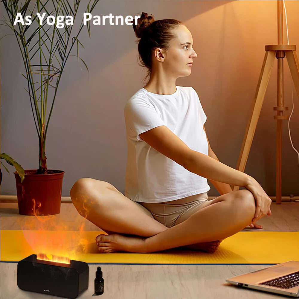 Air Aroma Humidifier Diffuser Essential Oils Humidifiers Mini Flame Automatic Fragrance Diffuser Home Humidifier With LED Light