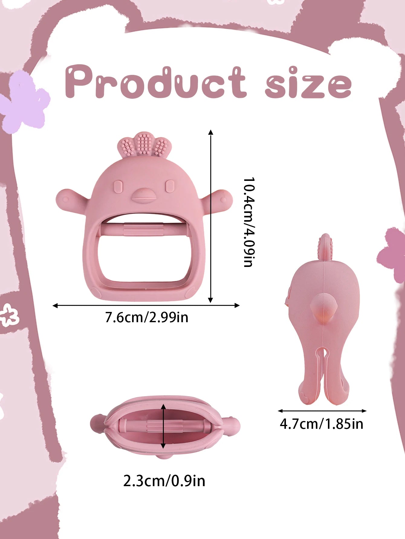 Baby Teether Chick Gloves Teether Silicone Anti-eating Hand Molar Stick Massage Gums Baby Anti-biting Teether Baby Accessories