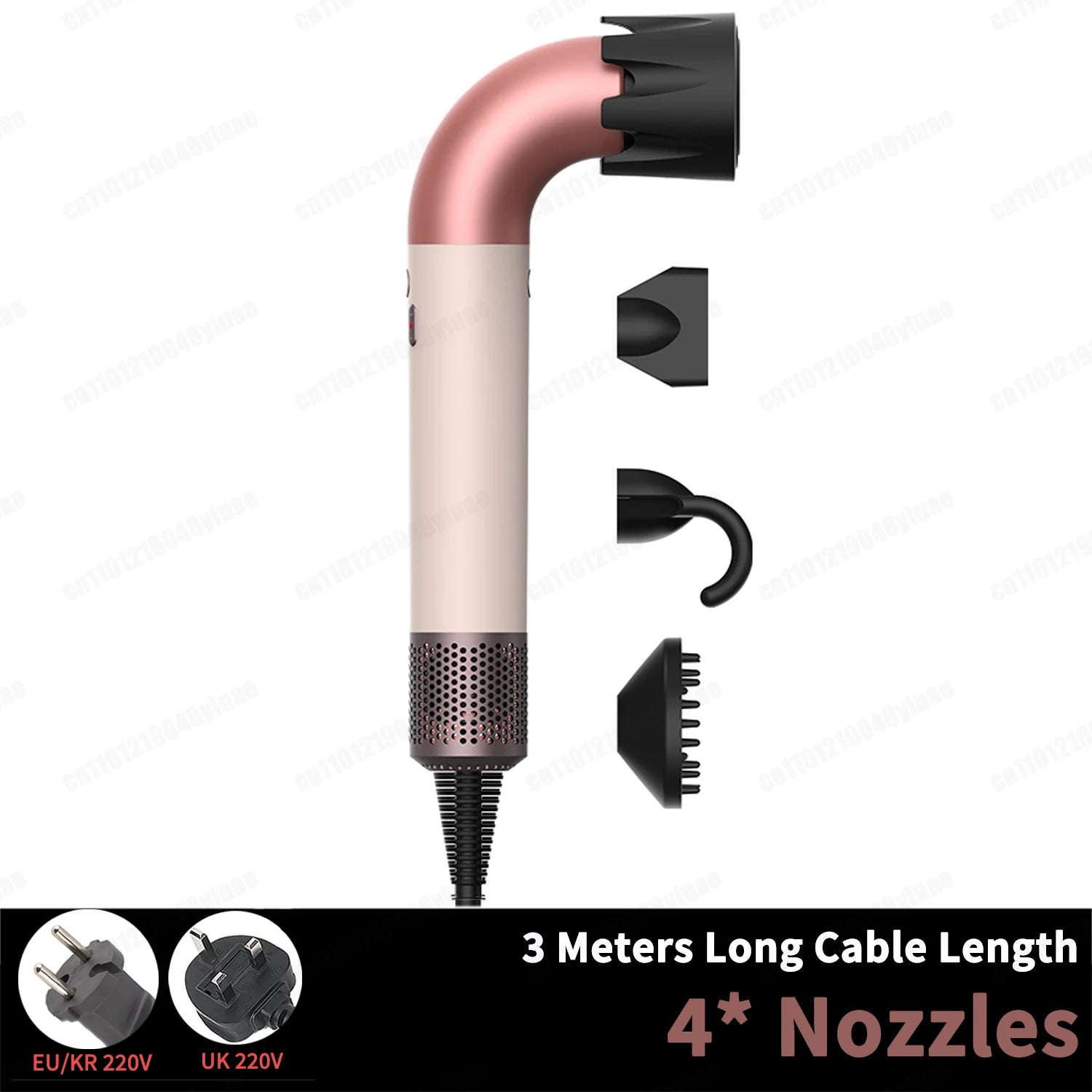 1400 Watt High Speed Hair Dryer 2.7 Meters Long Cord Hair Blower Quick Drying Ion Secadora Para Cabello With Styling Diffuser