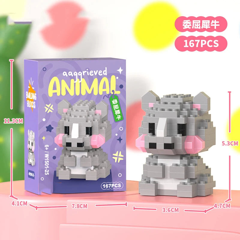 Animals Bricks Construction Set Micro Building Blocks Children Toy Adult Particle Building Block Mini Toys Decoration Home Gifts