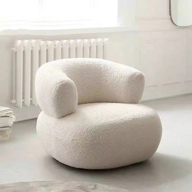 Hot Bedroom Furniture Nordic Furniture Lazy, Chair, Balcony, Sofa Chair Lamb Wool, Nordic Bedroom, Living Room, Single, Sofa, St
