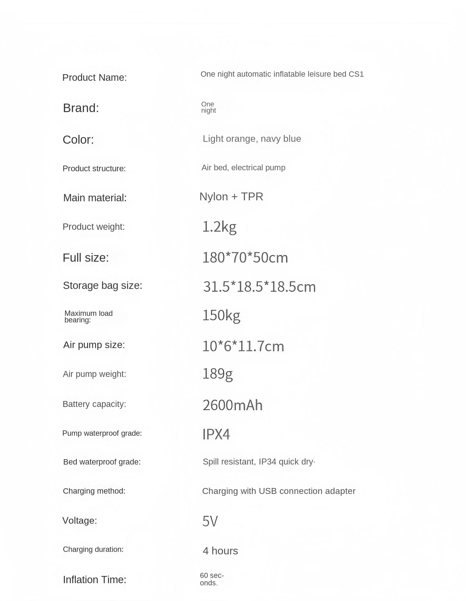 One Click Self Inflating Lazy Sofa Portable Inflatable Sofa Lounge Chair, Beach Camping Leisure Wave Sofa Chair, Rechargeable