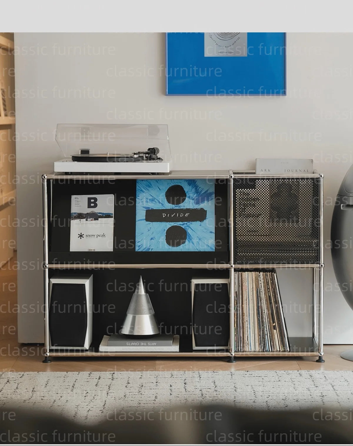 Modular Module Furniture Magazine CD Display Customized Metal Stainless Steel Cabinet  Storage  Sideboard Shelf DIY Living Room