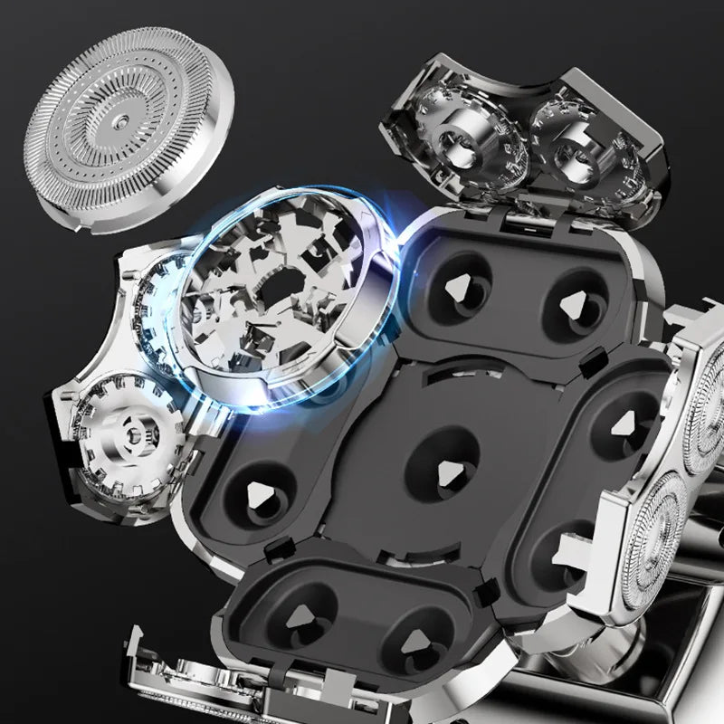 Replaceable Electric Shaver Head 3/5/6/7/8/9 Floating Blade Head Nose Trimmer Hair Clipper And Face Cleaning Brush Massage Head