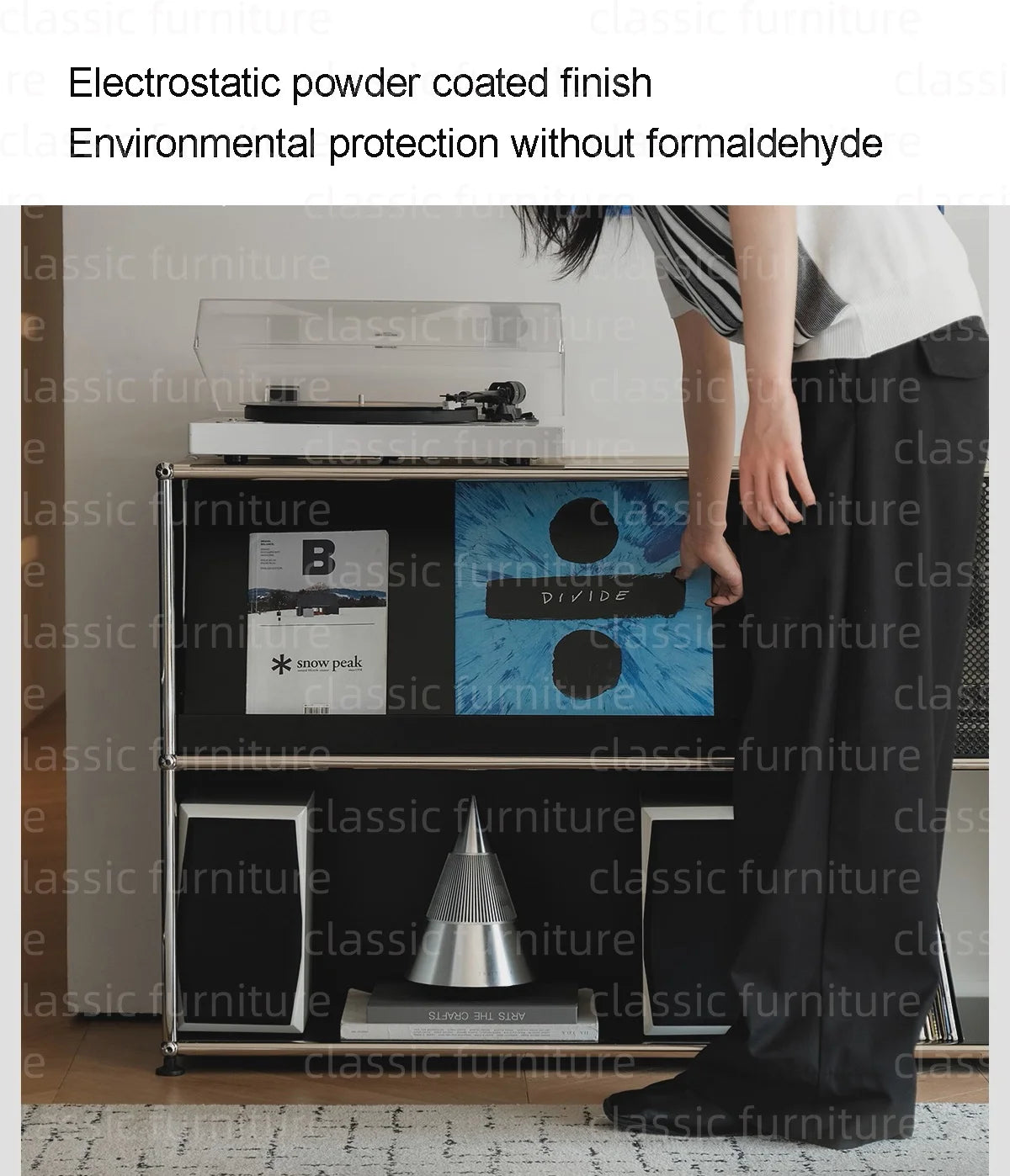 Modular Module Furniture Magazine CD Display Customized Metal Stainless Steel Cabinet  Storage  Sideboard Shelf DIY Living Room