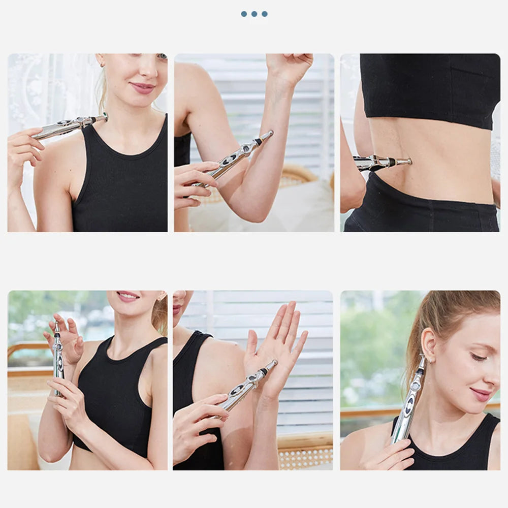 Electric Acupuncture Massage Pen Automatically Find Acupoints Massage Pen for Women Men Body Health