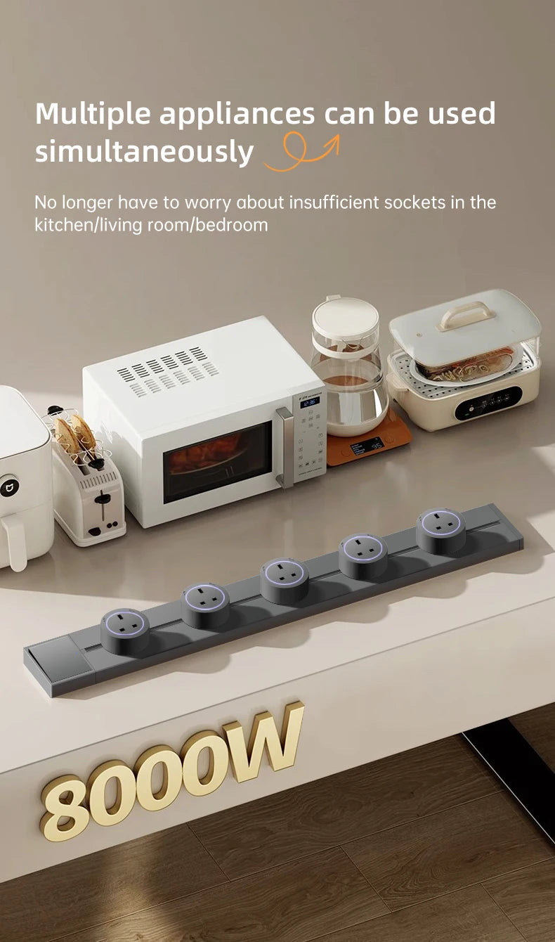 Universal Home Kitchen Bathroom Office Sockets Pop Replaceable High-end Quality Wall Power Track Socket EU UK FR US THA Standard