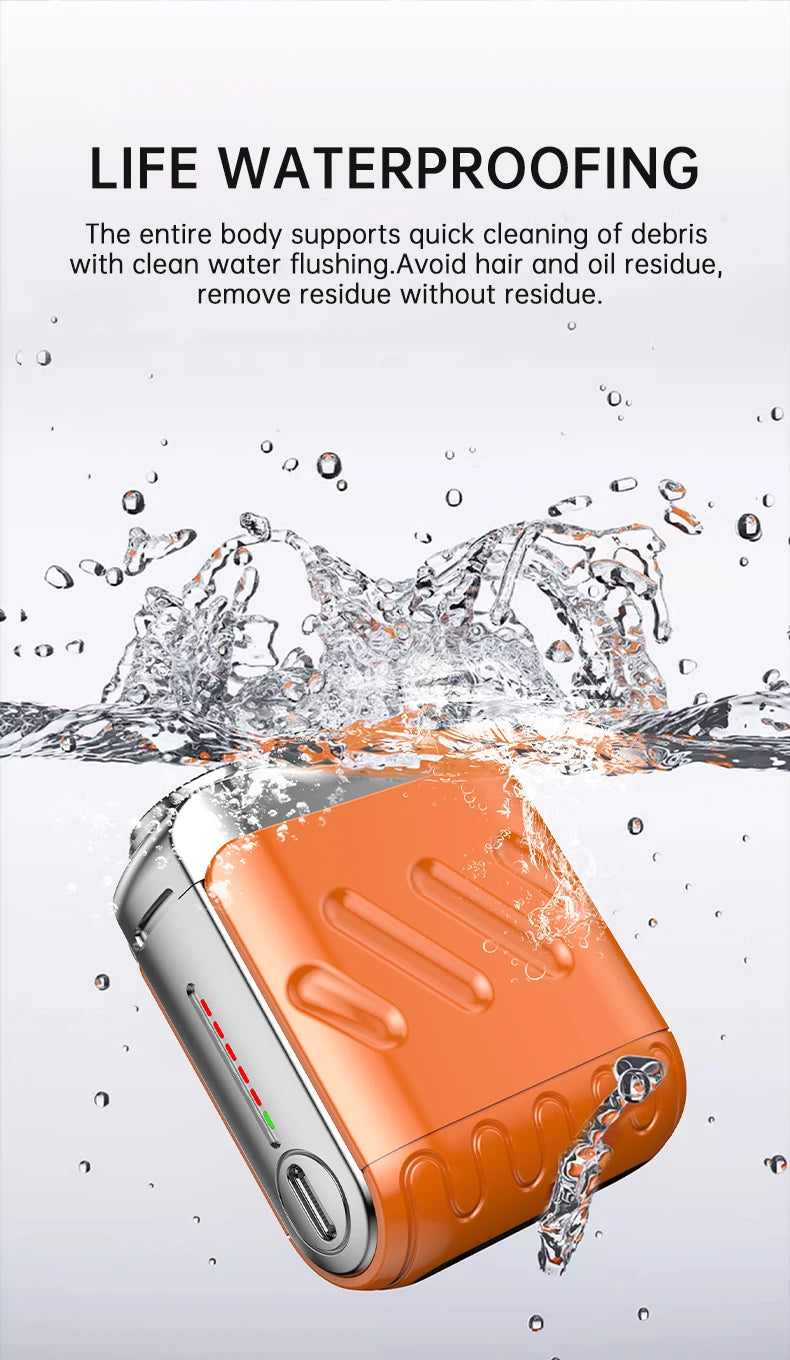 9000RPM High Speed Premium Portable Shaver Magnetic Blades 60Days Battery Life Type C Fast Charge IPX7 Waterproof Travel Razor