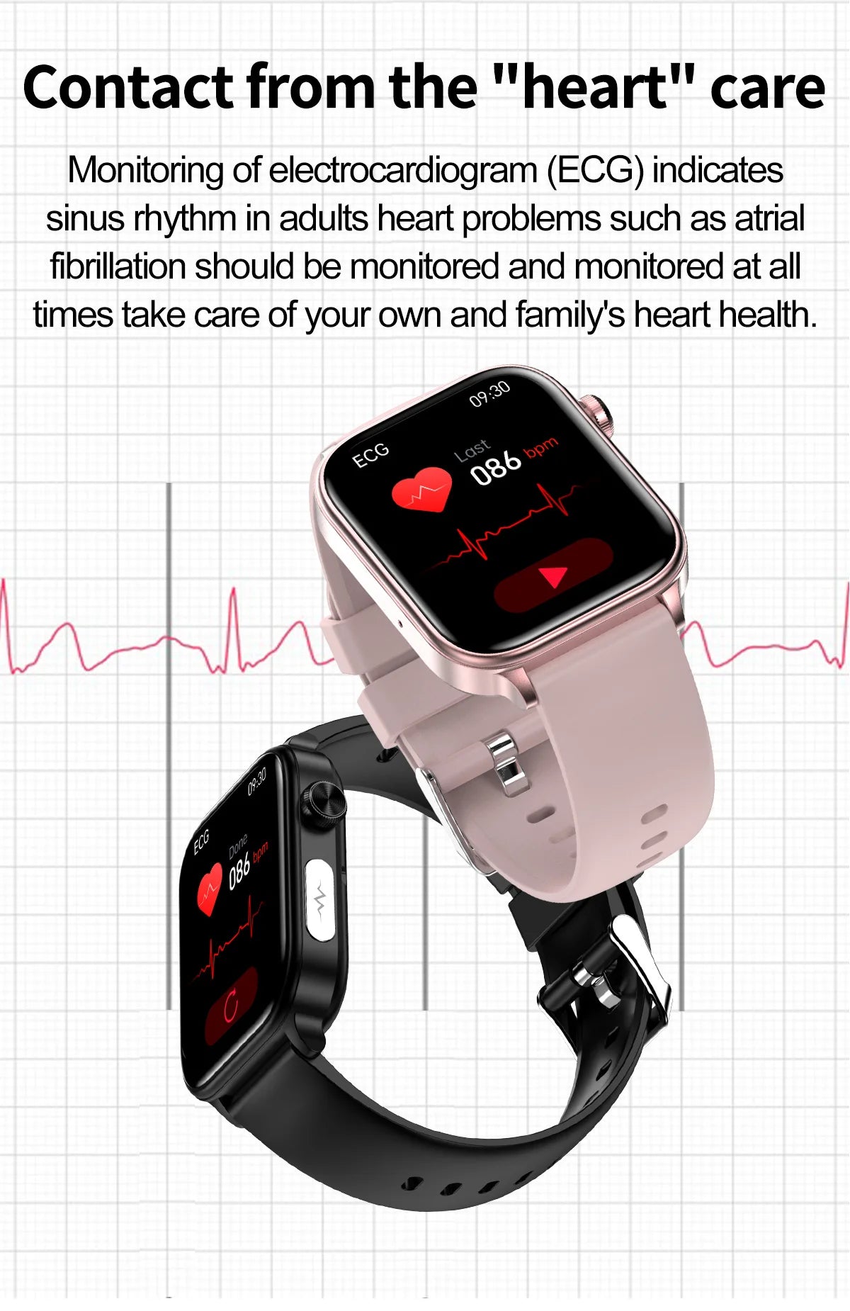 2024 New ECG+PPG Medical Grade Smart Watch Men Blood Glucose Blood Lipid Uric Acid Monitoring Bluetooth Call Health Smartwatches