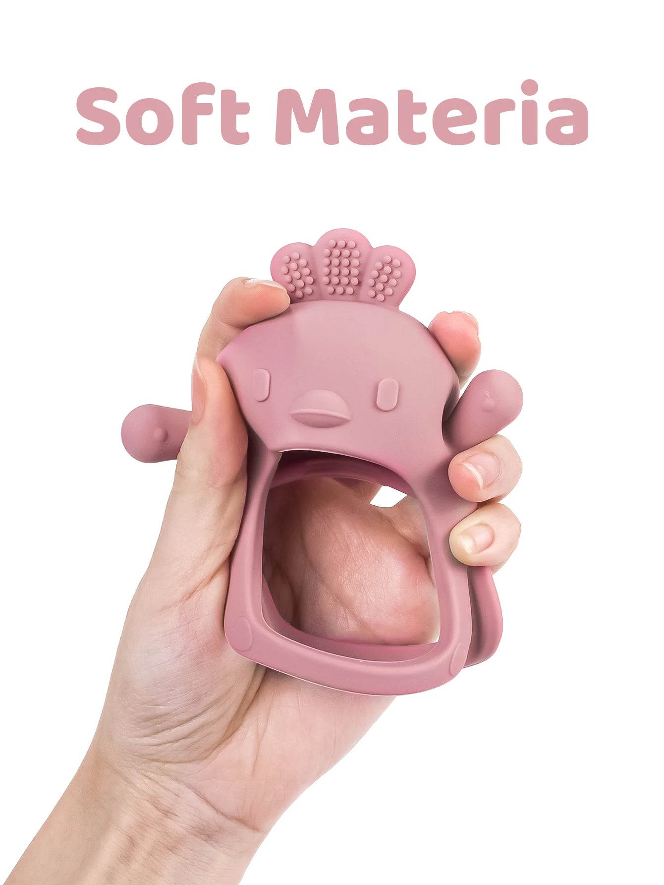 Baby Teether Chick Gloves Teether Silicone Anti-eating Hand Molar Stick Massage Gums Baby Anti-biting Teether Baby Accessories
