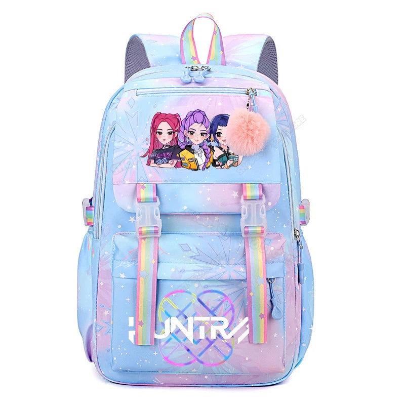 KPop Demon Hunters Backpack High-capacity Kids Knapsacks Movie Music Girl School Schoolbags Cartoon Anime Student Rucksack