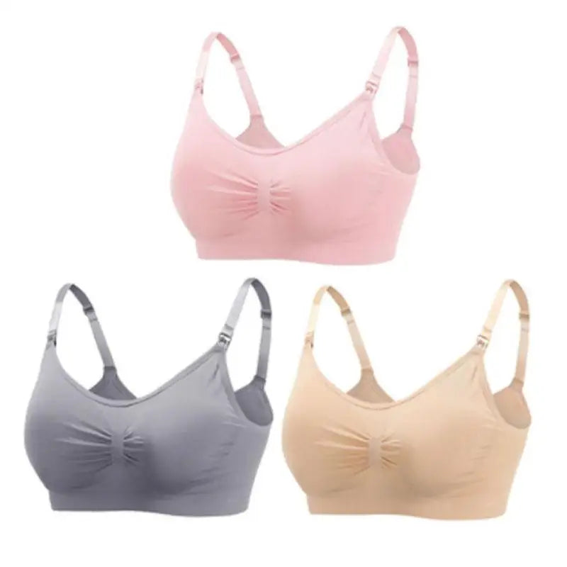 3pcs/Set High Quality Maternity Nursing Bras Cotton Breastfeeding Pregnant Underwear Seamless Large Size Breathable Bra Push Up