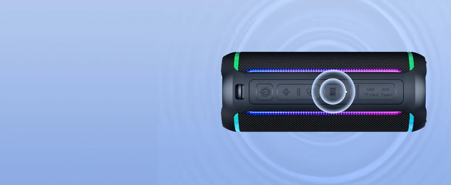 Ortizan X30 Portable Bluetooth Speaker Bluetooth 5.3 Wireless Speaker with 40W HD Loud Stereo Sound and RGB Colorful Lights AUX