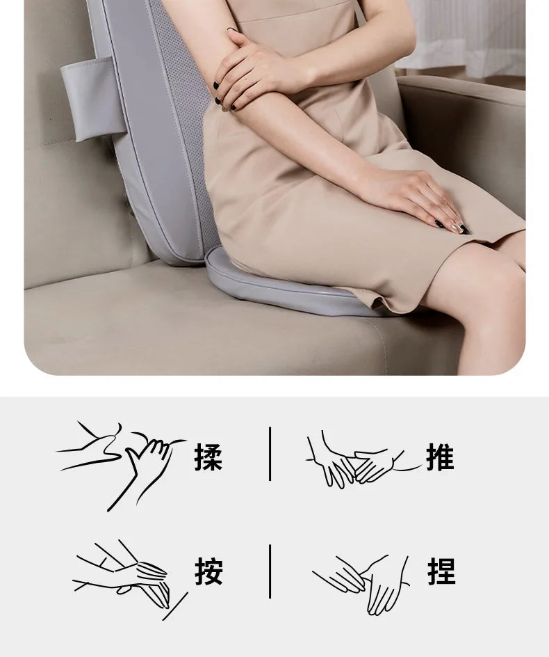 Electric Massage Pad Neck Massage Massager Waist and Neck Dual-purpose with Remote Control Plug Style