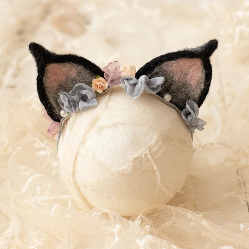 ❤️Newborn Photography Props Accessory Cute Manual Headband Studio Baby Photo Cartoon Ear Headwear Infant Shoot Accessories