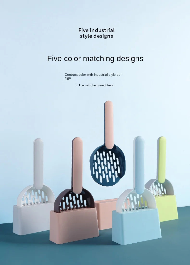 Advanced Cat Litter Shovel Set, Kitten Poop Cleaning Pet Shovel Cleaning Toilet Set, Convenient Cleaning Poop - Durable and Lightweight Pet Cleaning Tool Set