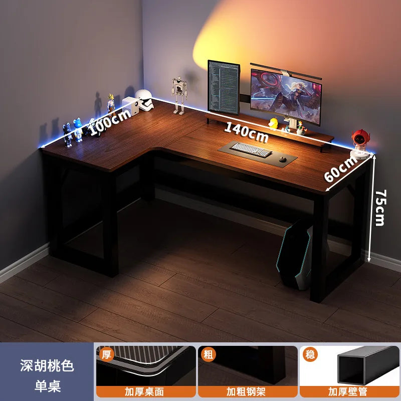 Creative Corner Computer Desks European Office Furniture Double Table Internet Cafe Gaming Desk Home Bedroom Wooden Study Table