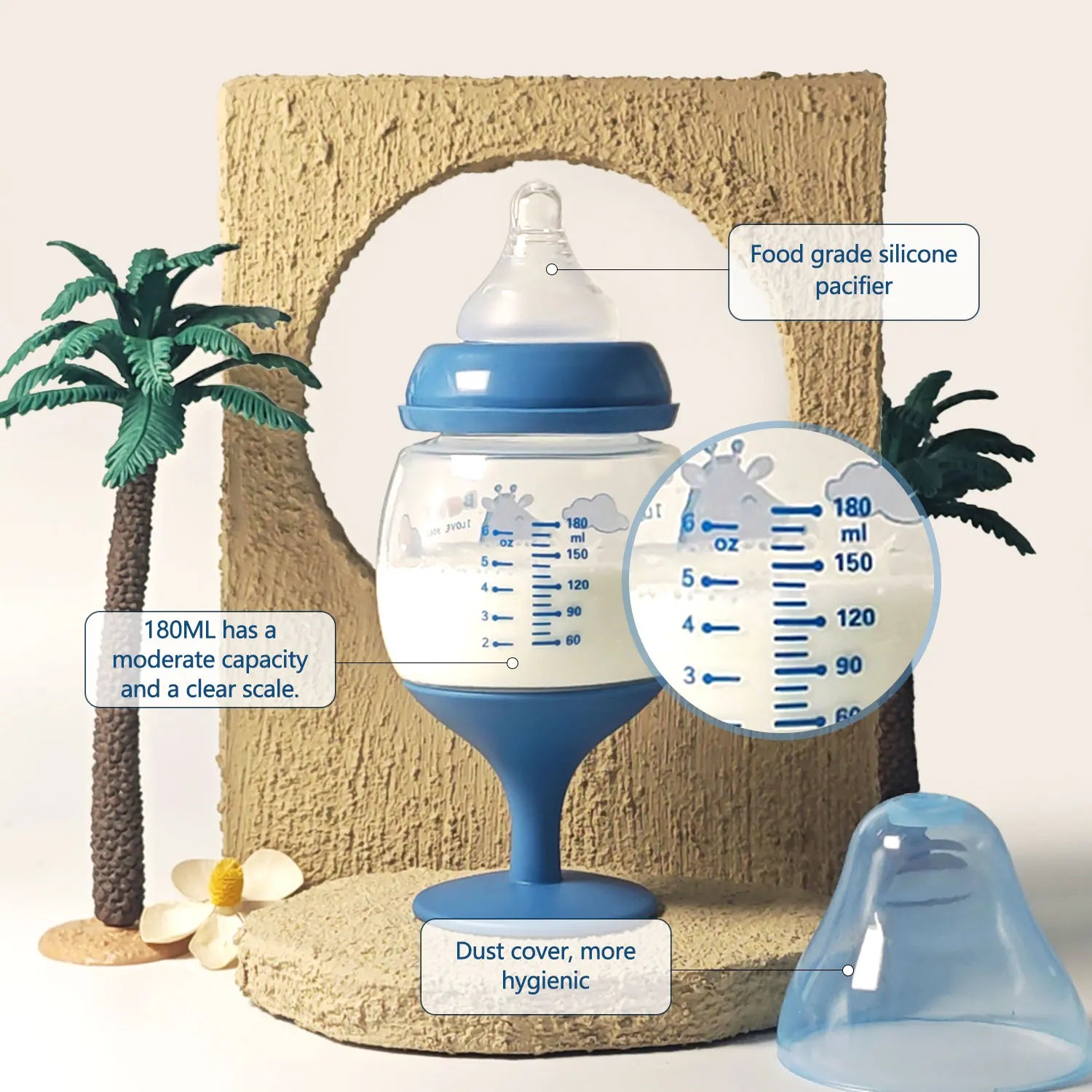 1PC180ml goblet baby bottle, photography accessories, baby drinking water, household cup, direct drinking juice, gift