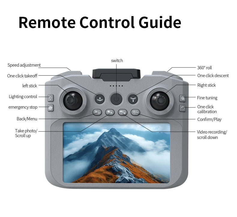 K100 Max Mini RC Drone 4K Professional HD Camera Optical Flow Positioning Colorfuls Dron Foldable RC Quadcopter Toys for Kids