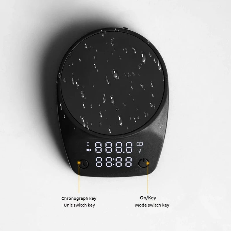 Mini Coffee Scale Electronic Italian Coffee Bean Scale Palm Size Timing Weighing Scale Home Kitchen Tool Coffee Bar Accessories