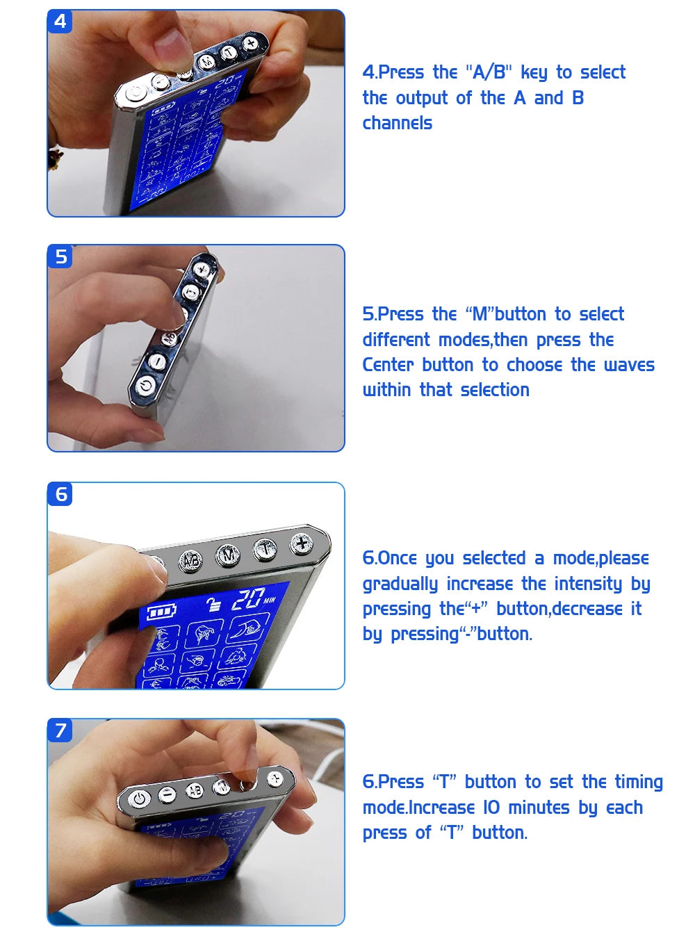 24 Modes Tens Unit Machine with 4 Electrode Pads for Pain Relief Pulse Massage EMS Muscle Stimulator Pain Relief Massage Relax