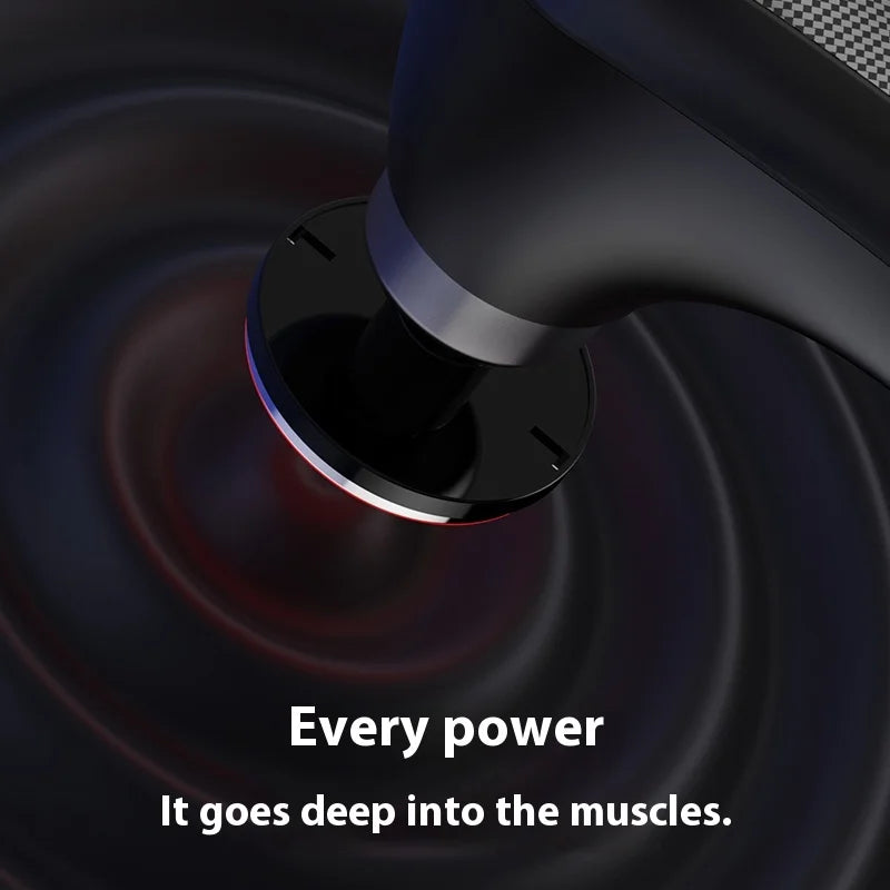 Fascia Massage Gun Shoulder Massager Electric Muscle Massage Machine High Frequency Back Waist Body Massage with Extended Handle