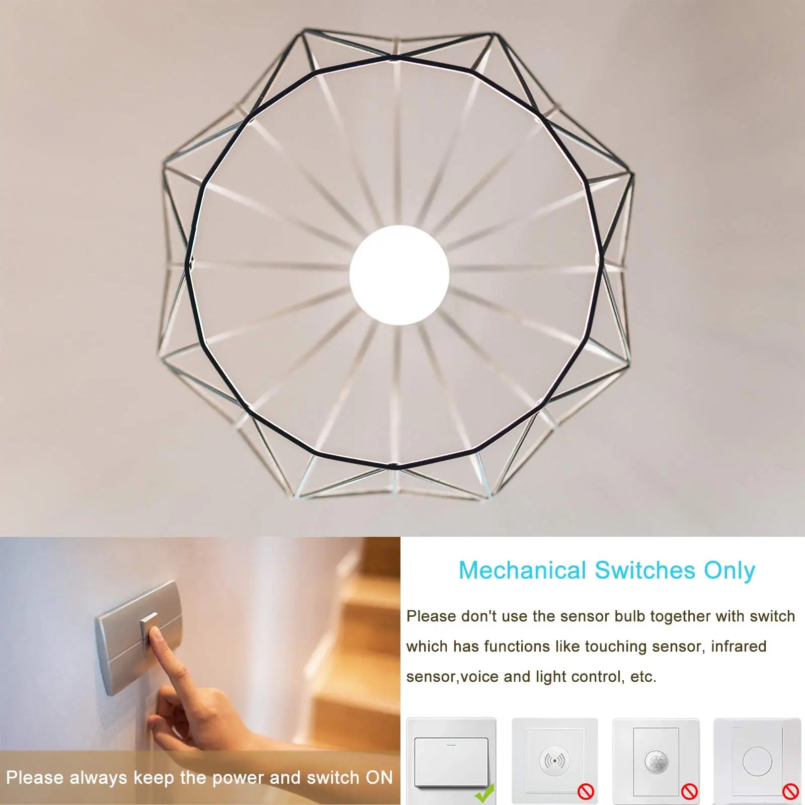 E27 LED Bulb 12W 220V Microwave Radar Motion Sensor Lamp Built-in Light Detection Auto On for Home Living Room Stairs Hallway