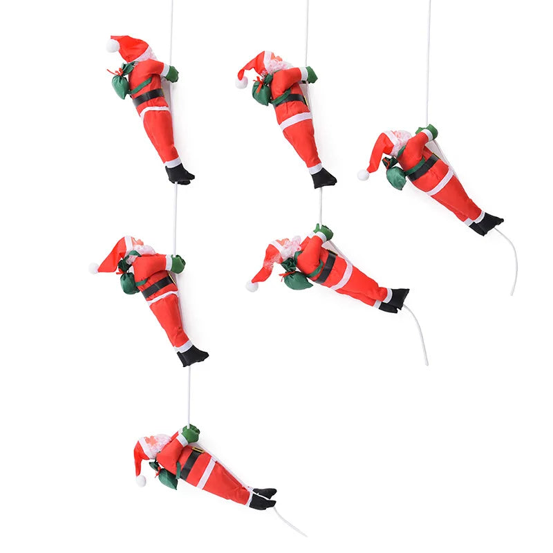 Christmas Santa Claus Climbing Ladder Doll Christmas Tree Hanging Decoration Indoor Door Wall Christmas Pendant New Year Gifts