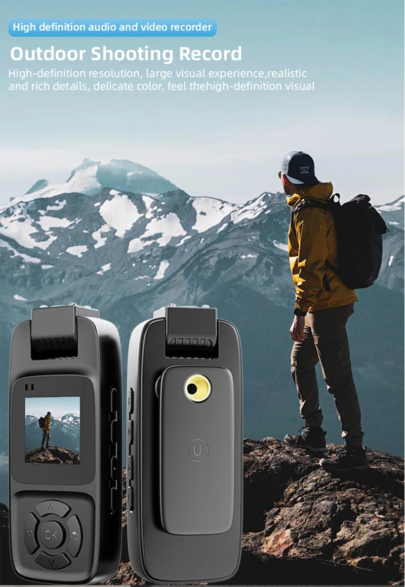 Xiaomi WiFi Mini Camera 4K HD Portable Digital Video Recorder Back Clip Police Body Cam Night Vision Sports Miniature Camcorder