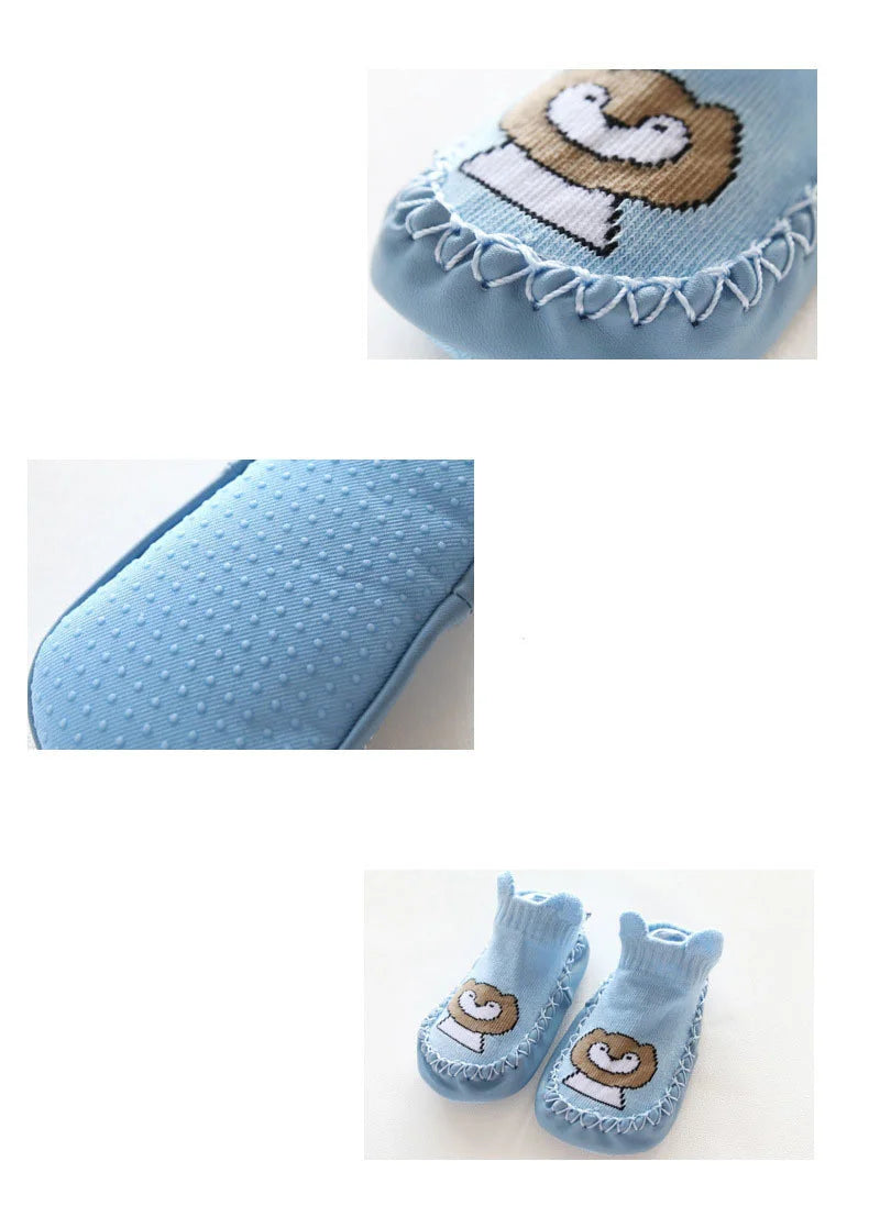 Baby Socks Slippers With Rubber Soles Girl Boy Infant Newborn Children Floor Socks Shoes Anti Slip Soft Sole Toddlers Indoor