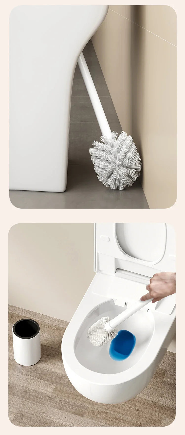 Bathroom Toilet Brush Holder Cleaning Tools Space Aluminum Wall Mounted No Drill Vertical Toilet Brush Bathroom Accessories