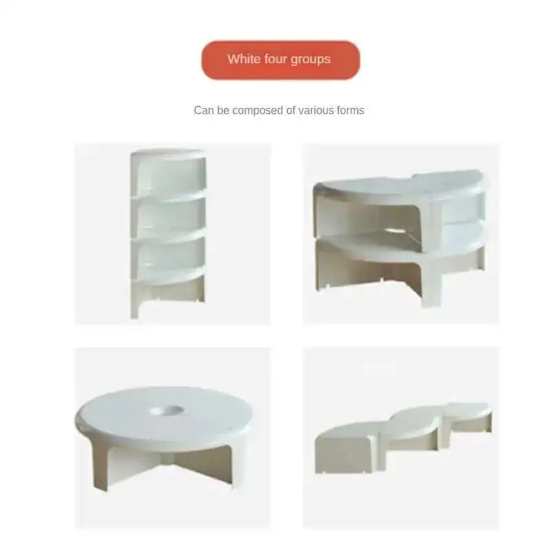 Nordic Round Color Side Table Creative ABS Plastic Coffee Tables Designer Living Room Furniture Modern Home Storage Corner Table