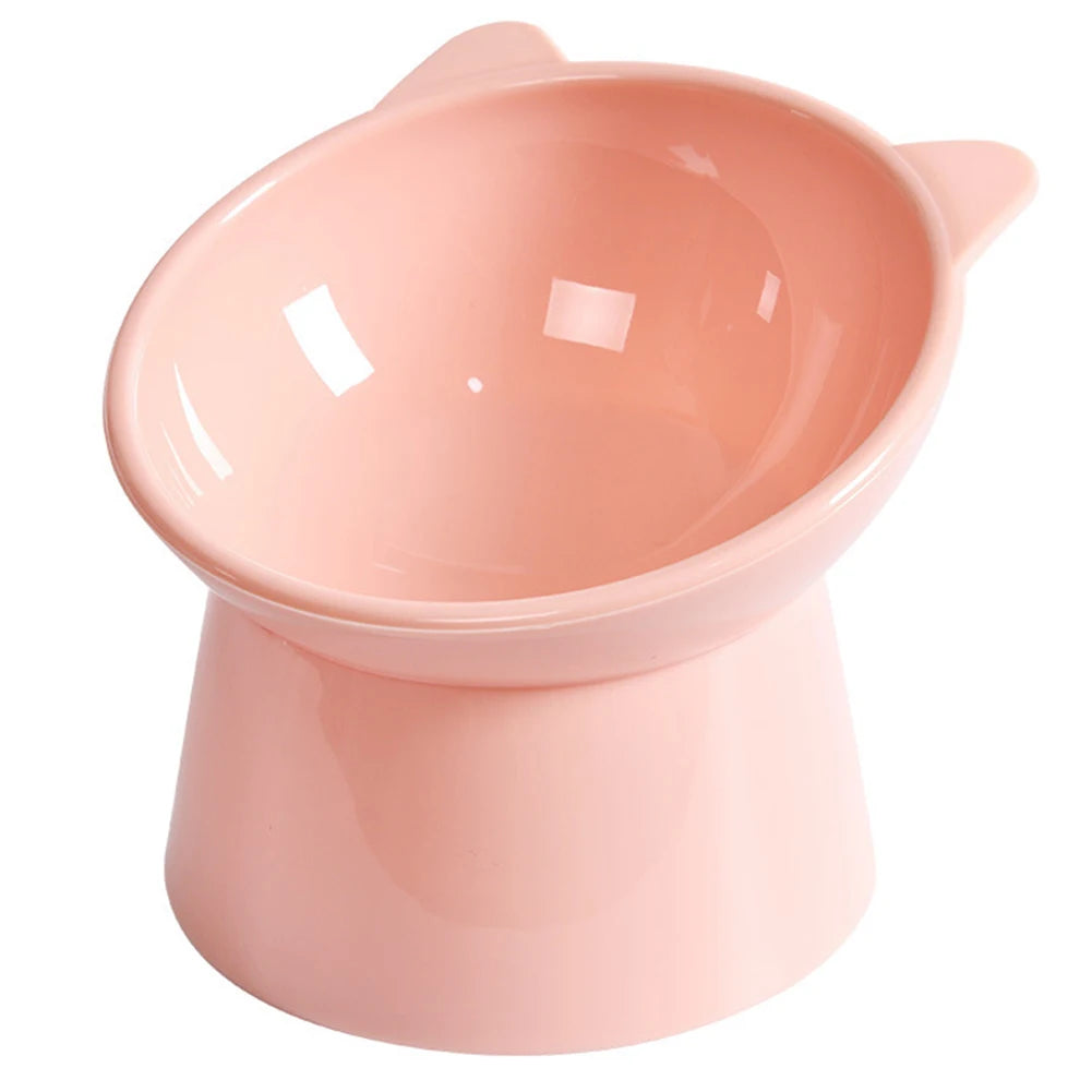 Tilted Cat Food Bowl Elevated Cat Bowl Ergonomic Cat Food Dish Anti Vomiting Plastic Feeding Bowl Non Slip for Flat- Faced Cats