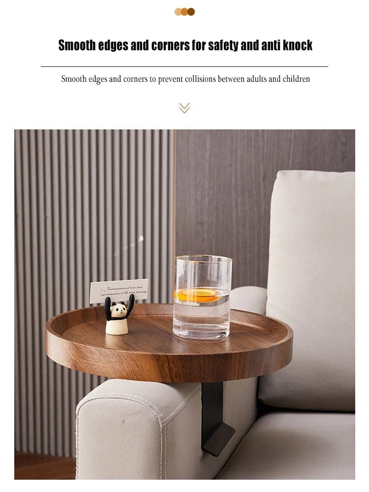 Mobile Sofa Tray Mini Coffee Table Adjustable Sofa Armrest Waterproof Stain Resistant Corner Storage Tray Furniture Living Room