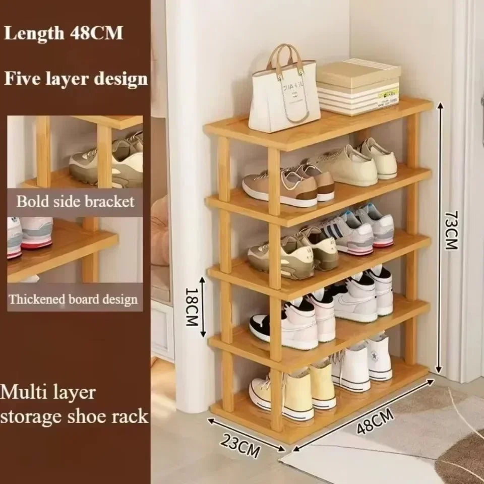 Bamboo Shoe Rack Detachable Shoe Rack for Easy Installation Storage Rack Entrance Storage Rack Multi-layer Simple Storage Rack
