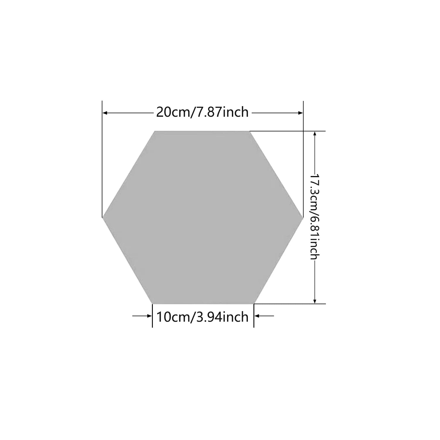 5-20PCS Geometric Solids Hexagonal Mirror Wall Stickers DIY With Built-in Adhesive and Removable Home Decoration 4.6cm-23cm