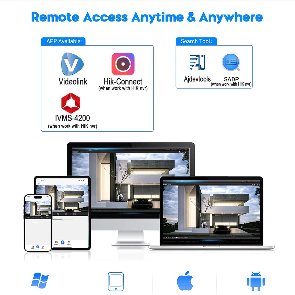 Hikvision Compatible 4K 8MP 180° Panoramic IP Camera IR&ColorVu 2-way Audio Human Detection SD Card Slot Plug&Play HIK NVR